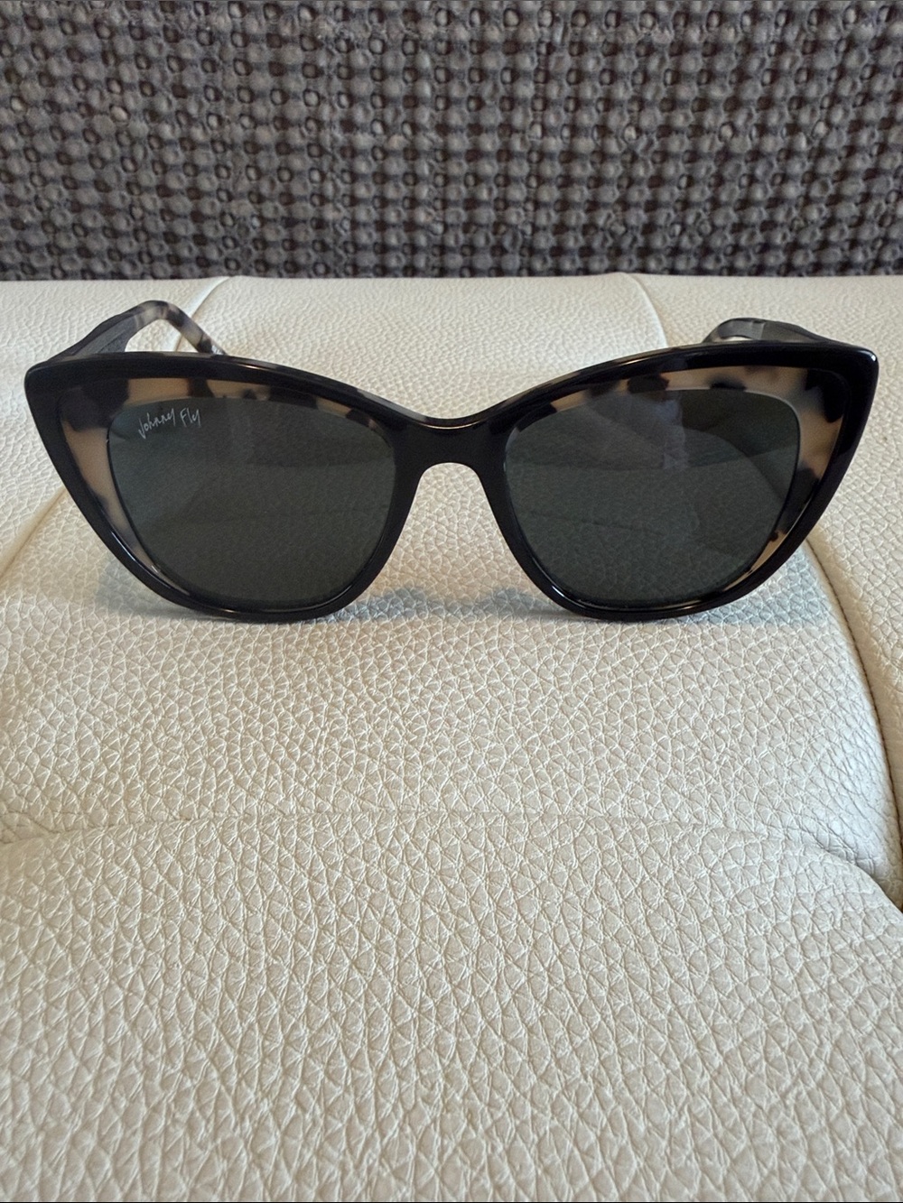 Johnny Fly Cat-Eye Tortoiseshell Women's Sunglasses - Black/Brown Lenses